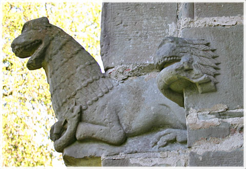 lejon, portal, Hablingbo kyrka