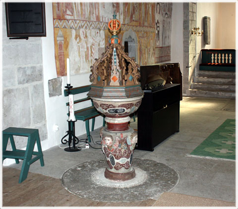 Dopfunt, Kräklingbo kyrka, Gotland