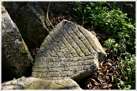 Den nedbrnda kyrkan i Vall p Gotland